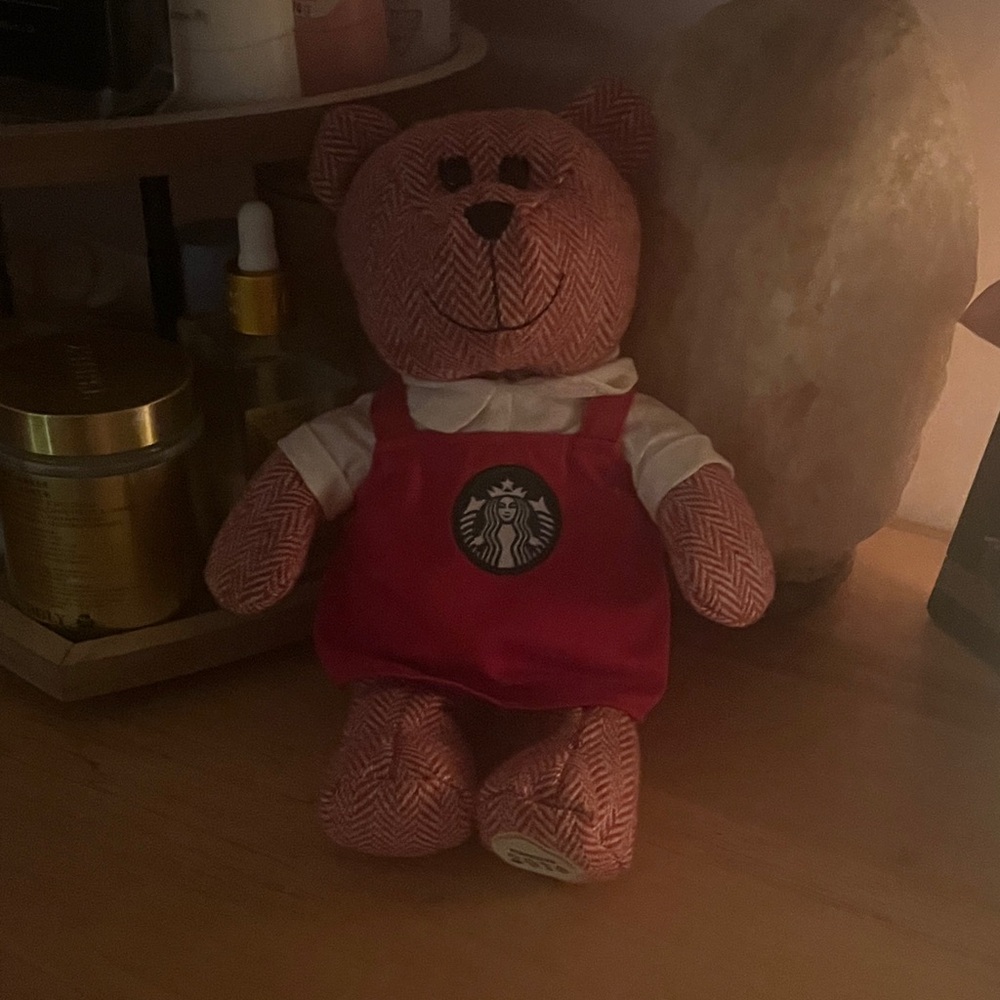 Limited edition Starbucks Red and White Bear Plush
